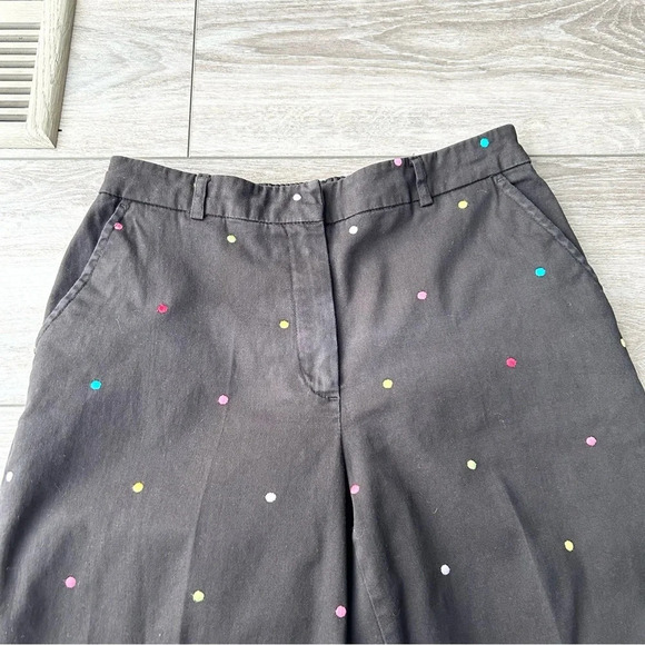 JM Collection Embroidered  Multicolor Polka Dot Capri Pants - Picture 2 of 12